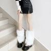 Furry Faux Fur Leg Warmers Winter Foot Warming Covers Versatile Boot Covers  for Women Girls