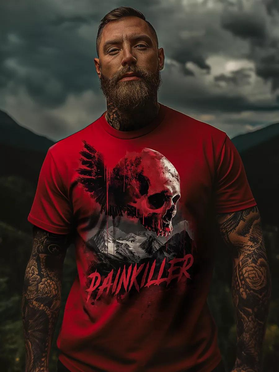 

Red oversized printed T-shirt S