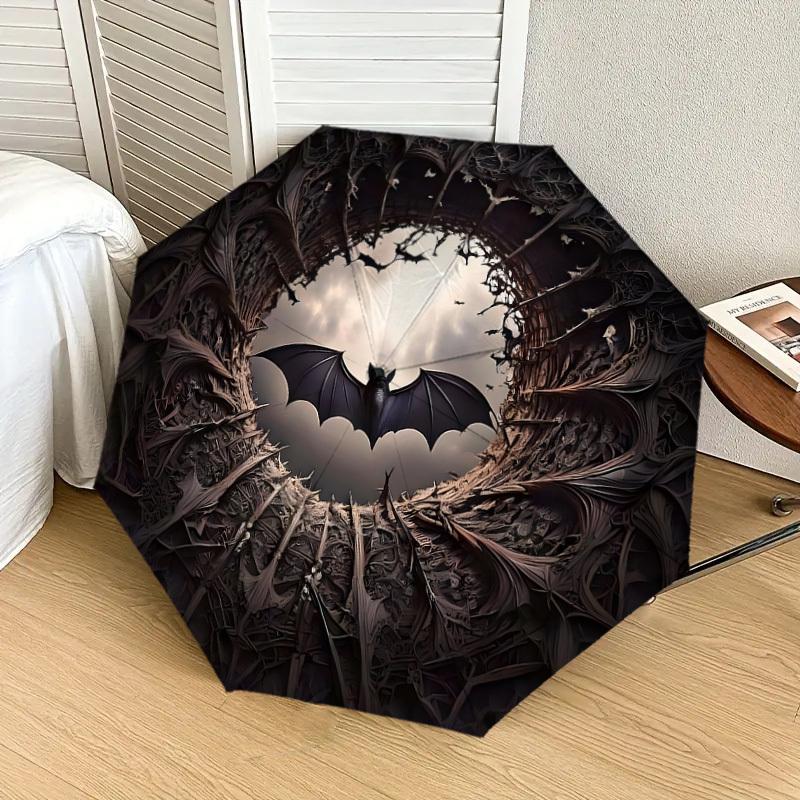 1pc Bat Cave Fantasy Artwork Umbrella with Plastic Handle,Suitable for All Seasons Home Travel Outdoor UmbrellaDD1305
