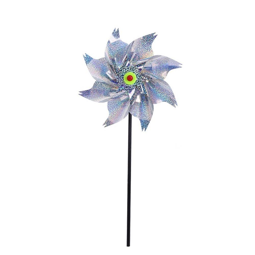 Sparkly Reflective Pinwheel Anti Birds Windmill Spinner Bird Repeller Pinwheels for Garden 1pc