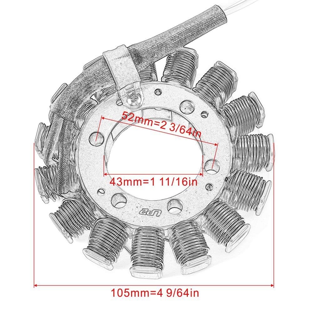 

21003-0107 Статор магнето для KAWASAKI NINJA ZX-6R ABS 2013-2016, ZX-10R ABS 2011-2017, ZX-10RR, ZX-10R Мотоцикл 1 PC Stator