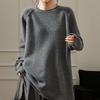 VEZFAA Maglioni a girocollo a maniche lunghe con stampa tinta unita, casual, autunno inverno, da donna