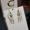 Ethnic Vintage Peacock Earrings for Women Creative Rhinestone Acrylic Antique Gold Color Animal Earring Party Vacation Jewelry