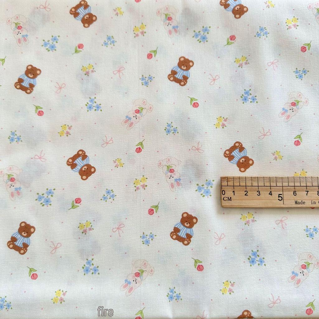 100% Cotton 40s Digital Korean Cartoon Fabric for Children's and Adult Clothing, Homewear, and Luggage
