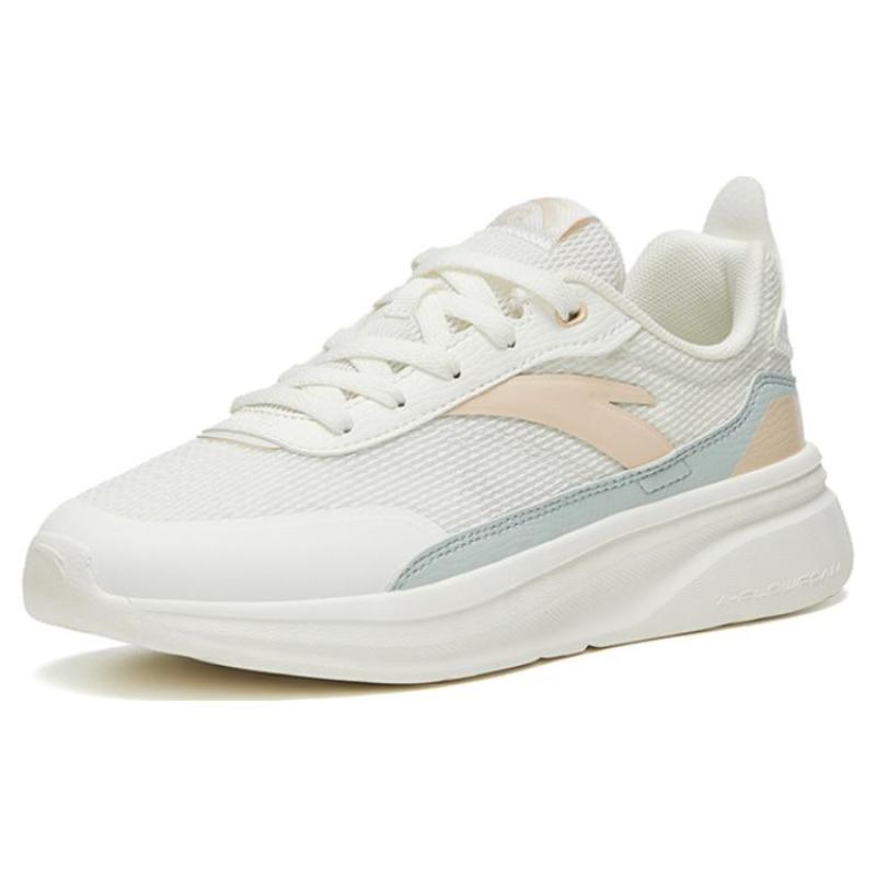 Anta Traveler GZ Anti Slip Wear Resistant Low Top Casual Shoes Women's White Green Brown Sneakers 122328816-1