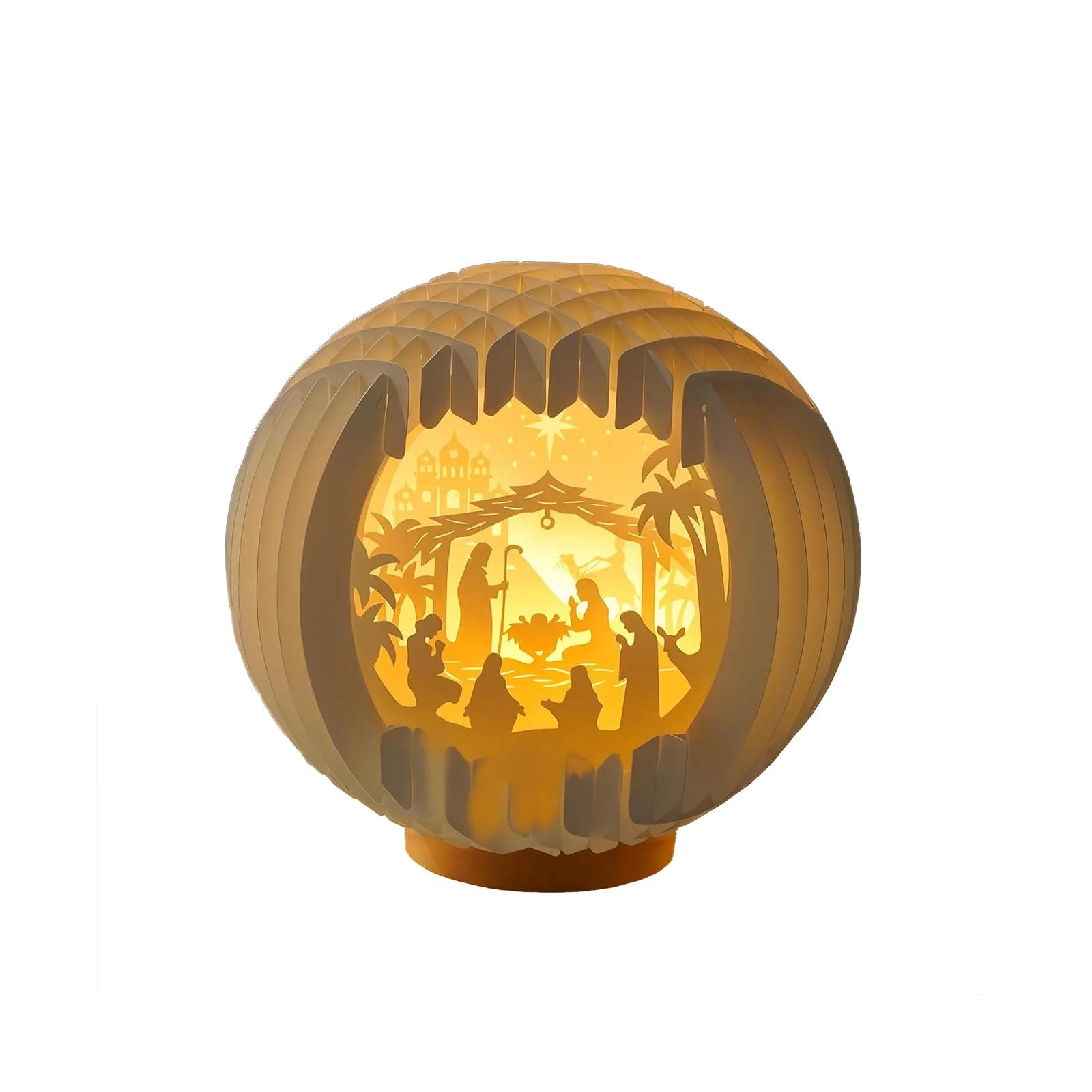 

Indoor LED Lights For Desktops, Solid Wood Paper Decorations, Storytelling Gifts, Three Color Stepless Dimming One Size