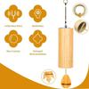 Antique Bamboo Wind Chime Yard Pendant Meditation Relaxation Chord Windbell for Outdoor Garden Patio Decorations Pure Handmade