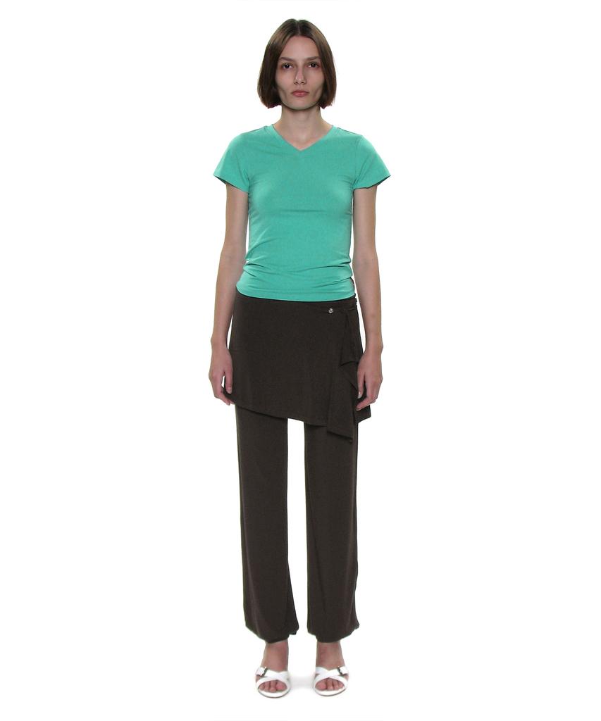 PARTIMENTO WOMEN Pwc V-Neck Baby Tee_Emerald