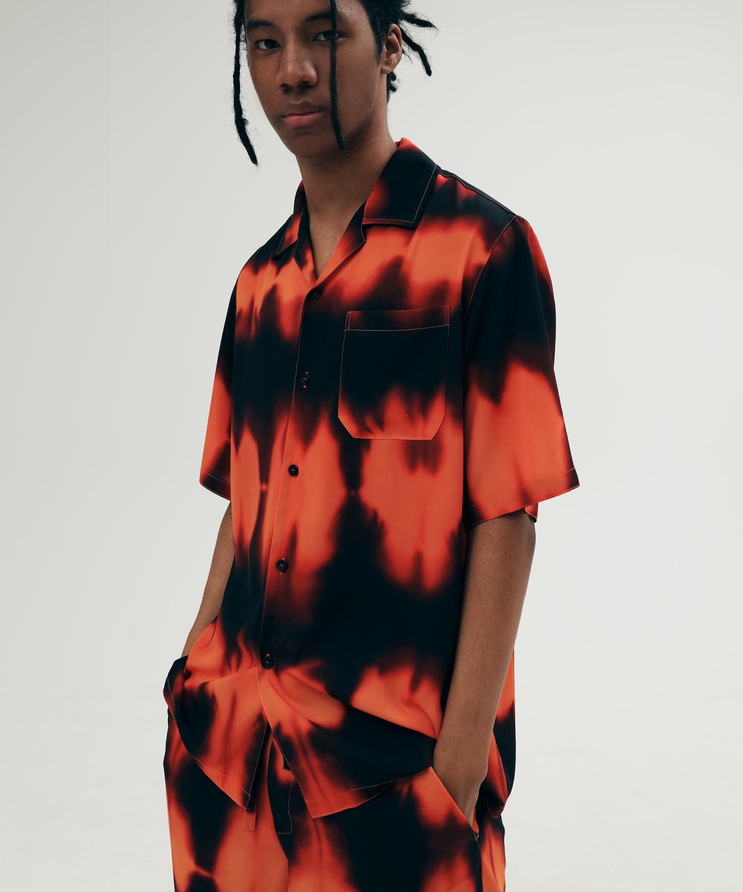 Fake Chemical Club Orange Flame Shirt Orange/Medium