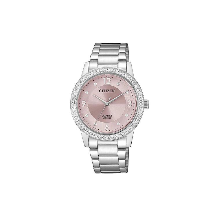 

CITIZEN Quartz Movement Stainless Steel Strap Watch Women s Watch Pink Watch Dial EL3090 81X EL3090-81X Pink Watch Dial