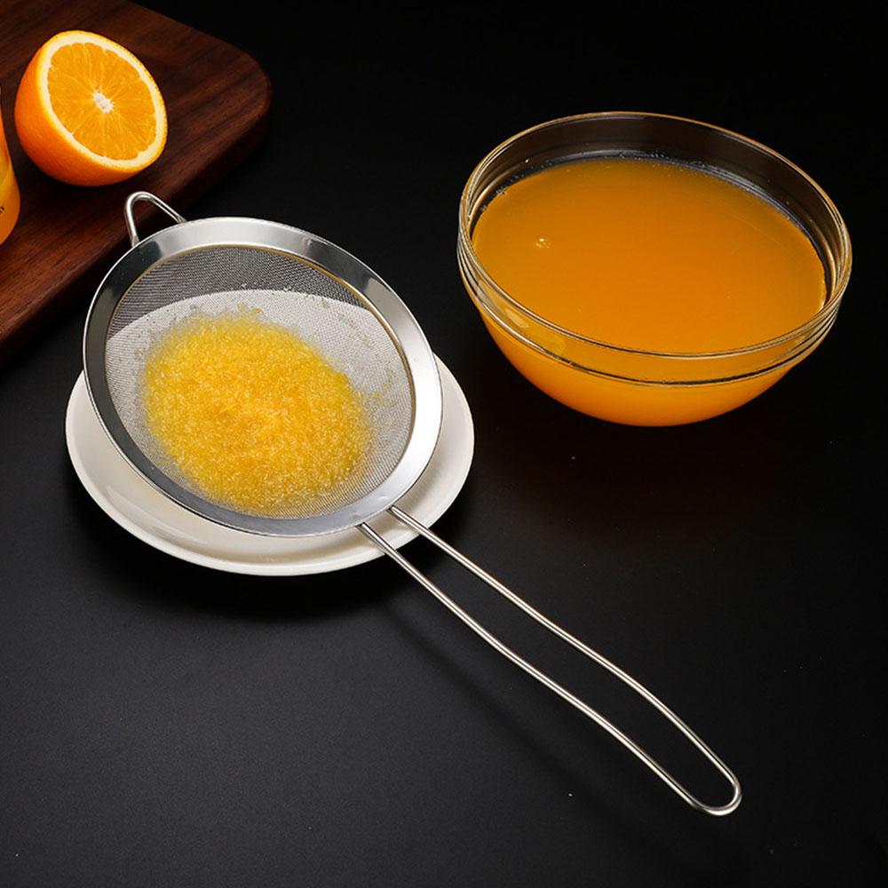 Stainless Steel Colander Soy Milk Filter Noodle Scoop Flour Sieve Kitchen Oil Soy Milk Filter Baking Tool Filter Sieve Oil Leak Spoon Net Colander