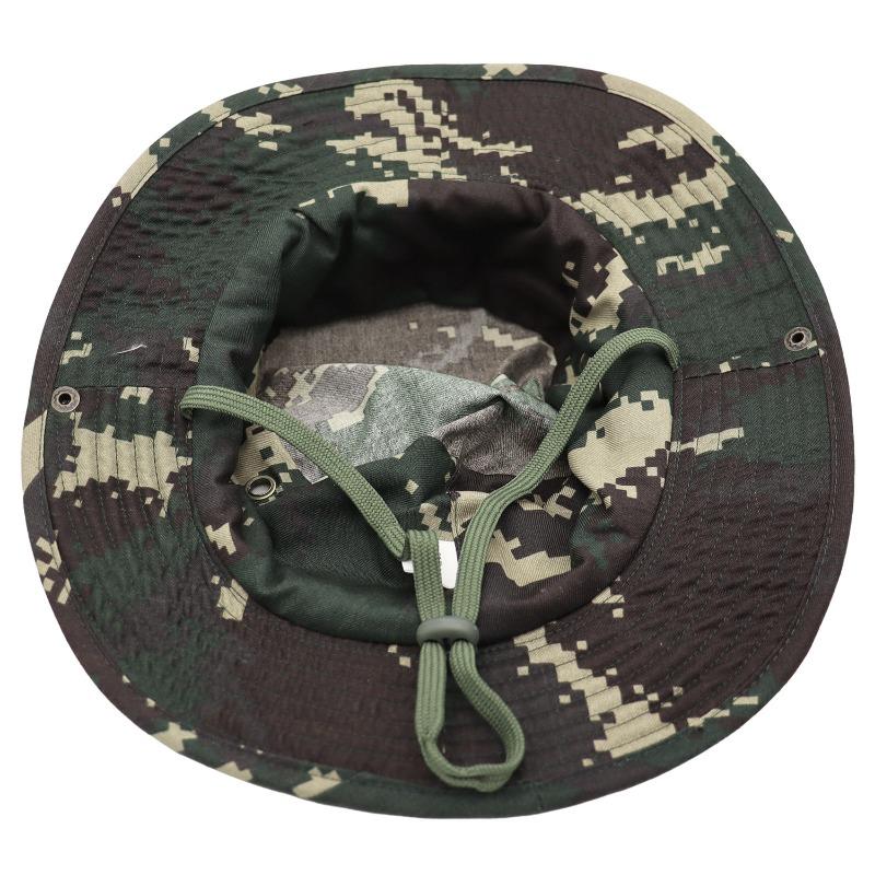 Mountaineering visor summer new breathable bucket hat outdoor fishing camping UV camouflage sun protection hat