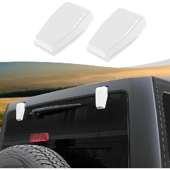 Rear Tail Window Hinge Decorative Cover Trim Compatible With 2007-2018 Jeep Wrangler JK JKU Exterior Accessories (Purple)