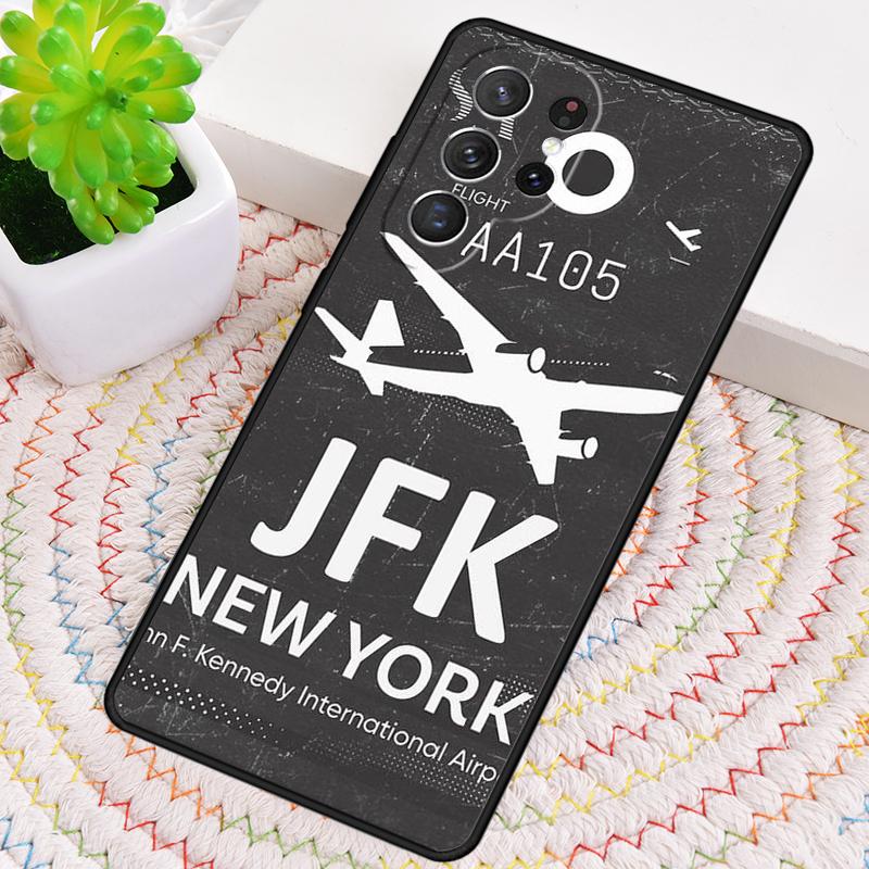 Funny Airport Code Phone Case for Samsung Galaxy Note 10 Pro S26 Ultra S23 S24 FE S25 S21 S22 PLUS Shockproof Cove
