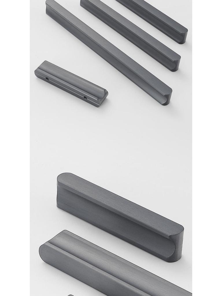 Modern Minimalist Gold Cabinet Handle, Light Luxury I-Shaped Black Drawer Pull