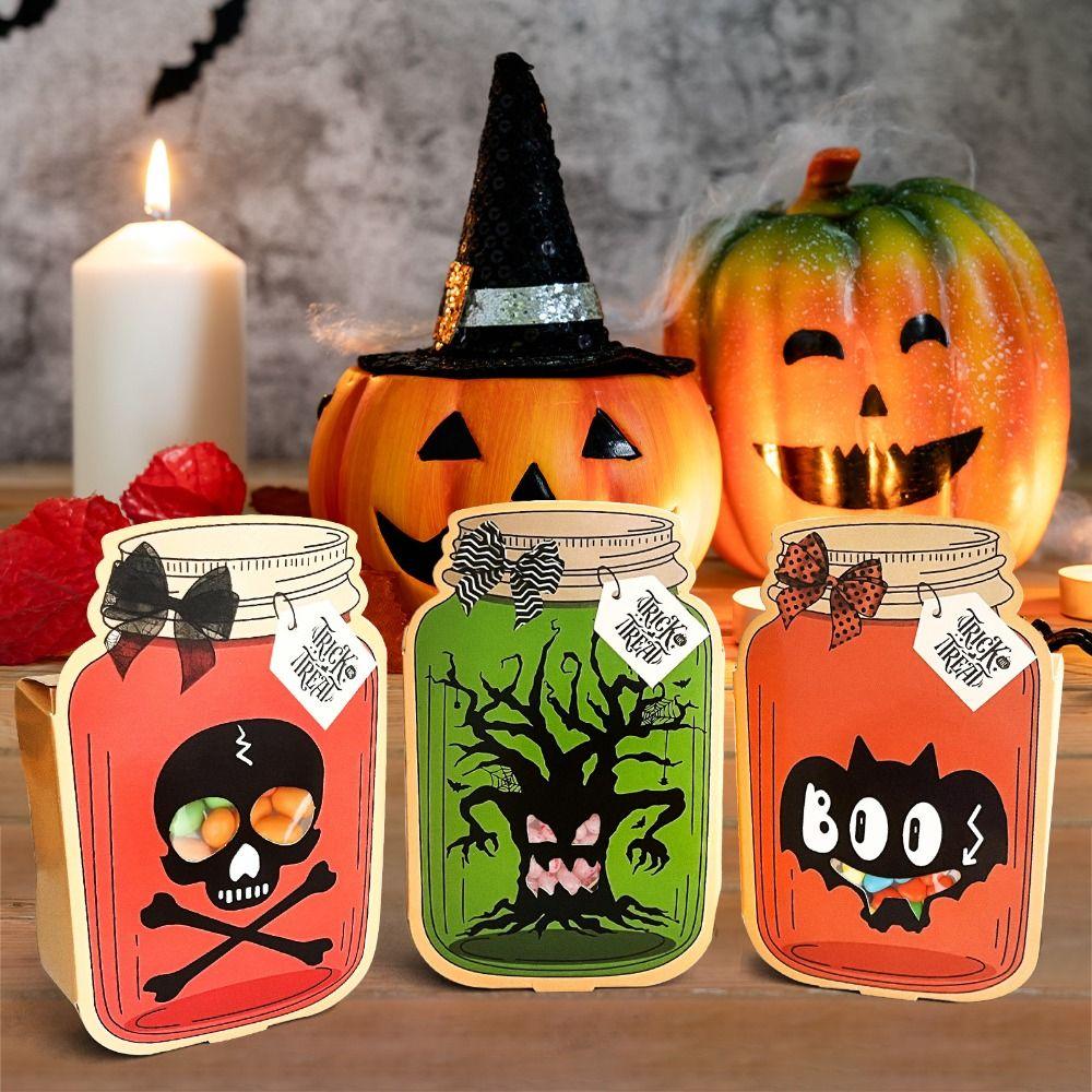

24pcs Paper Halloween Gift Box Cute Storage Box Party Supplies Candy Boxes Macaron 24 pcs