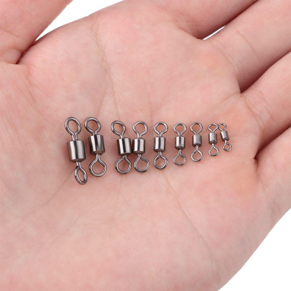 100 Stück/Los Angelwirbel Lager Solide Ringe Rollverbinder Kunststoff Gummi Langlebig Hohe Festigkeit Angelzubehör