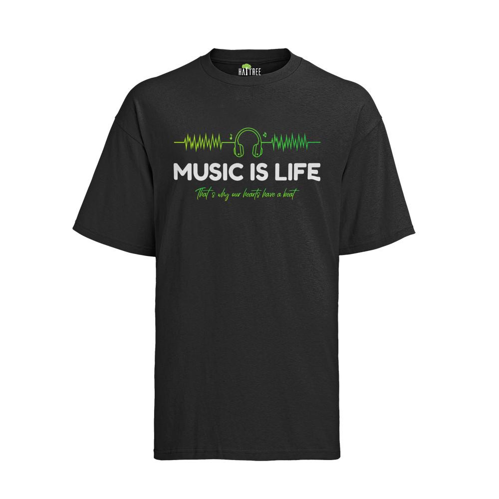 Music Is Life Thats Why Our Hearth Have a Beat New Disco Top Bio Herren T-Shirt