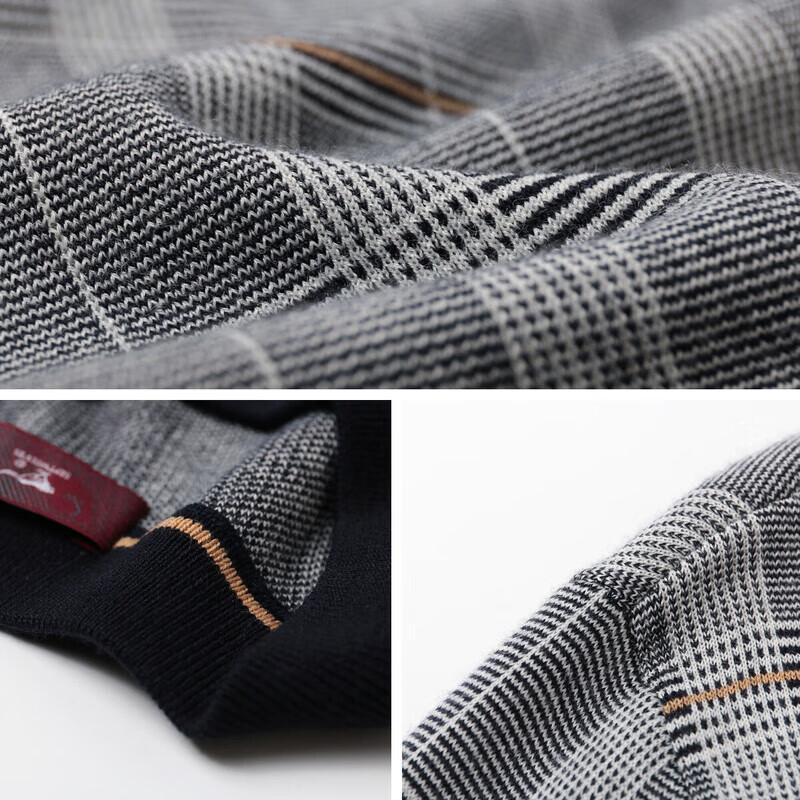 SEPTWOLVES Men's Thick Striped Pullover Sweater