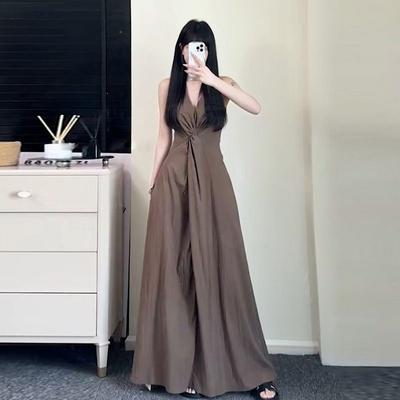 Light and Mature Style Design, Chest Twist Sleeveless Dress, Women's Summer New French Temperament Slim Dress