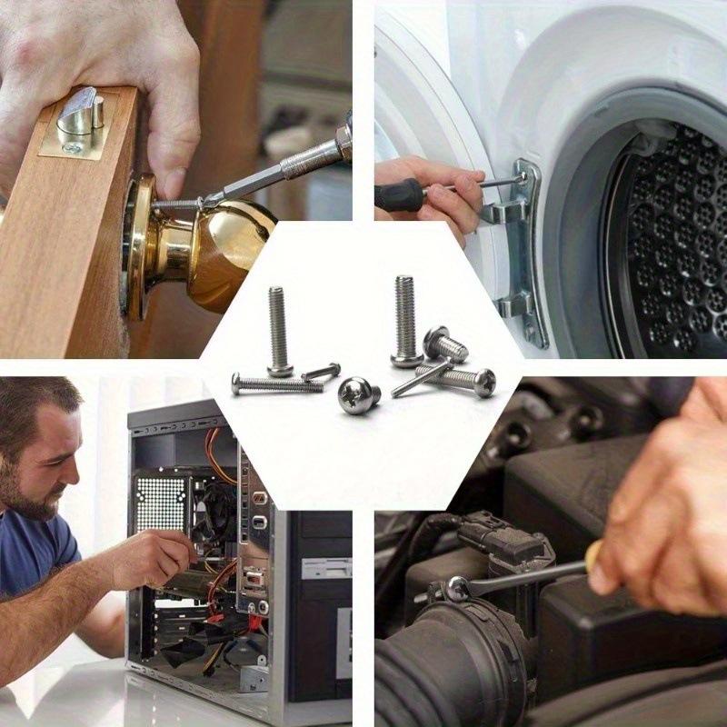 320 Pcs 304 Stainless Steel Hex Button Socket Head Cap Screw Hexagon Thread Machine Metric Nut Bolt Assortment Kit Set M2~M55