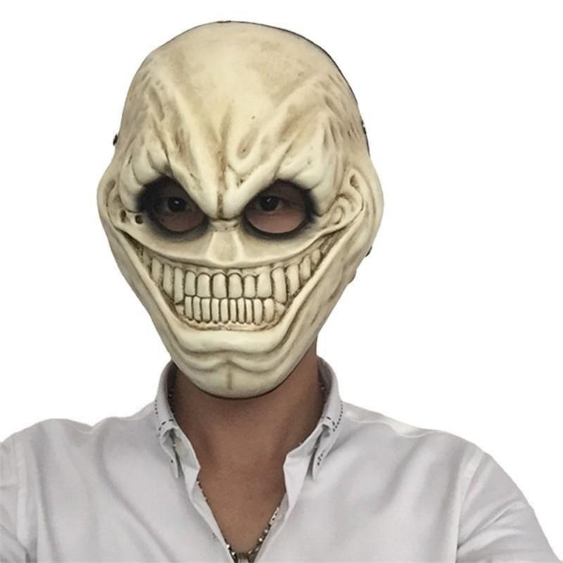 

Впечатляющая смоляная маска с серебряным, медным, синим и белым дизайном для тематических вечеринок White Shape Bone