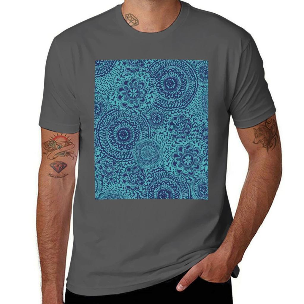 Tossed Blue Unisexdala TShirt Relaxed Fit Casual Short Sleeve Top