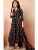 Women Designer Floral Printed Kurta Pant Dupatta Set Indian Bollywood Top Tunic Kurti