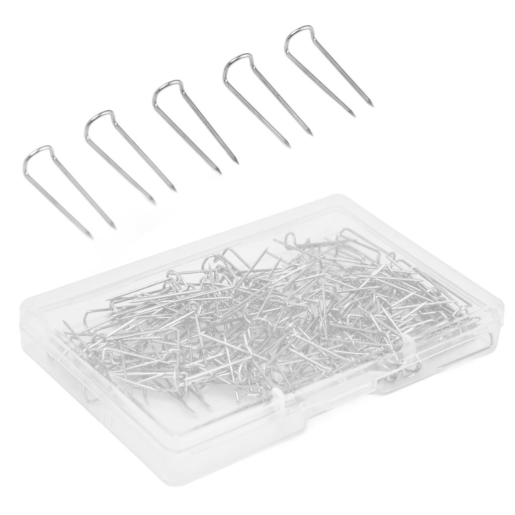 200Pcs Fork Pins U Shaped Stainless Steel Sturdy Durable Wide Application Sewing U Pins17mm