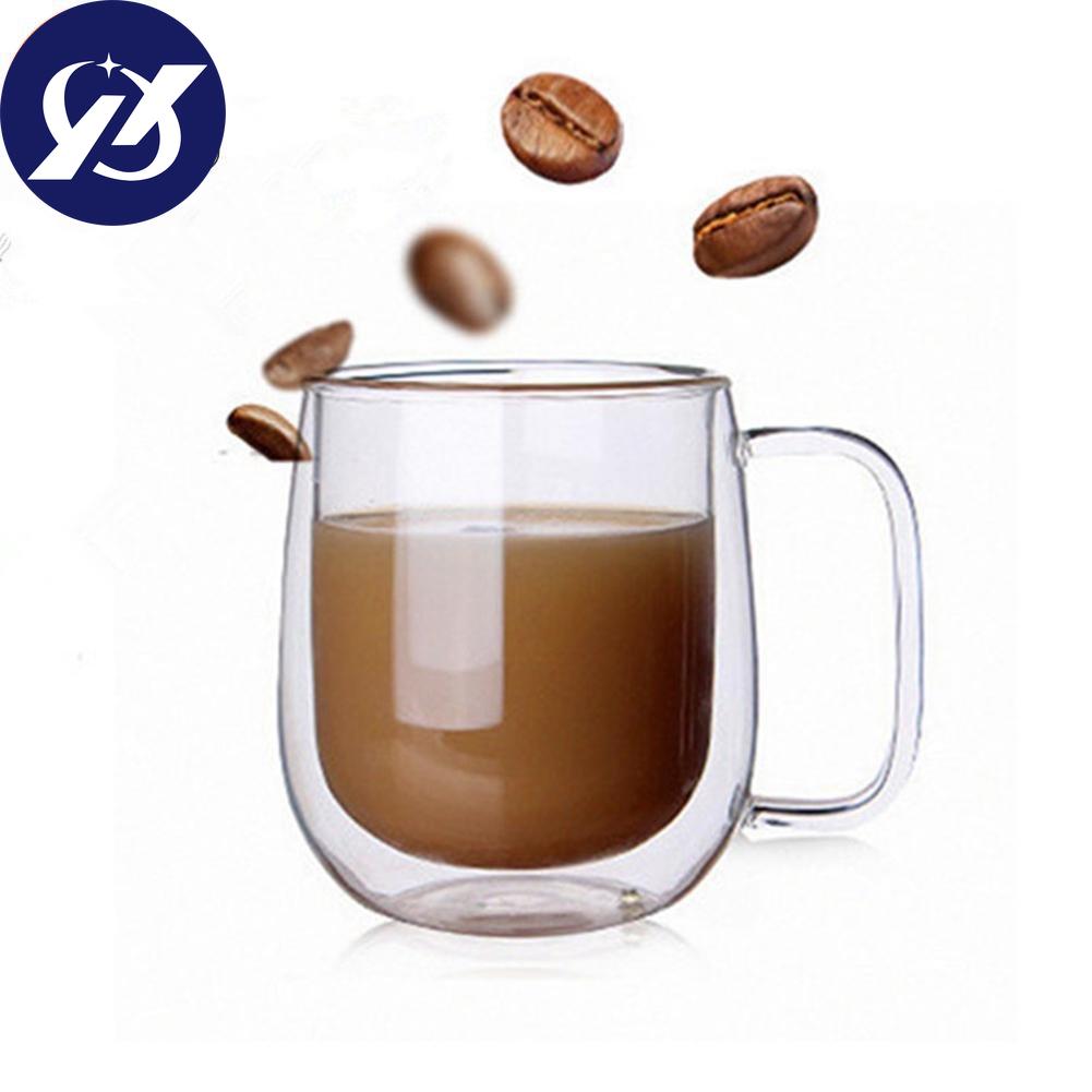 Trendshome Decor 300ml Double Wall Heat Resistant Glass Cup Milk Juice Insulation Drinking Mug