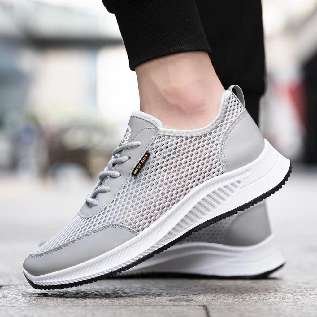 New Summer Mesh Breathable Men's Shoes Soft Sole Comfortable and Lightweight Sports Casual Shoes Running Shoes Hollow