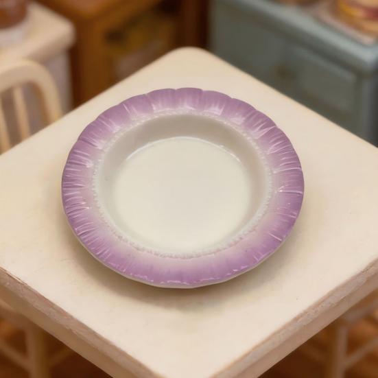 Multifunctional Resin Ornaments Miniature Tray Refrigerator Magnet Pinch Base Durable Macaron Gradient Color Dollhouse Accessories Realistic Tableware