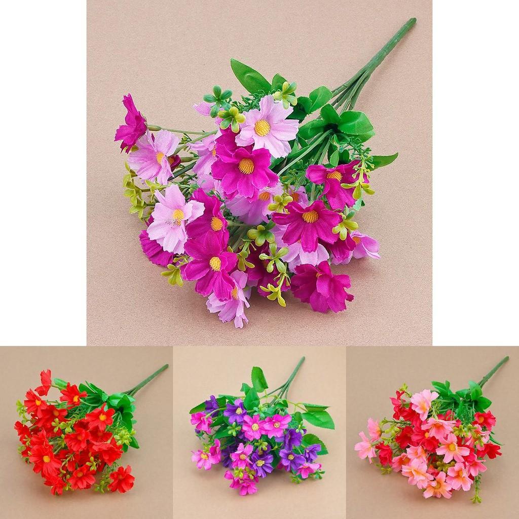 Silk Daisy Flower 28 Head Artificial Chrysanthemum For Garden Landscaping And Interior Decor