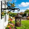 Weather Resistant Wall Hanger Metal Plant Hook Heavy Duty Hanging Basket Bracket Decorative Parrot Decor Cat Flower Butterfly for Planter Lantern Bird