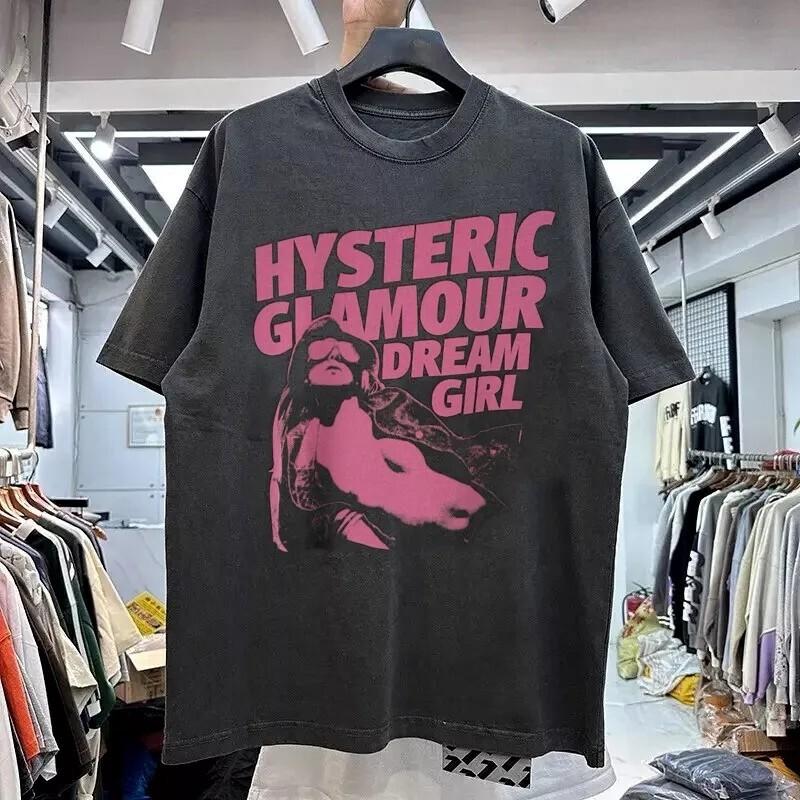 

Hysteric Glamour Dream Girl Basic Black Retro Style Unisex T shirt Reprint S5XL Unisex T-Shirt L