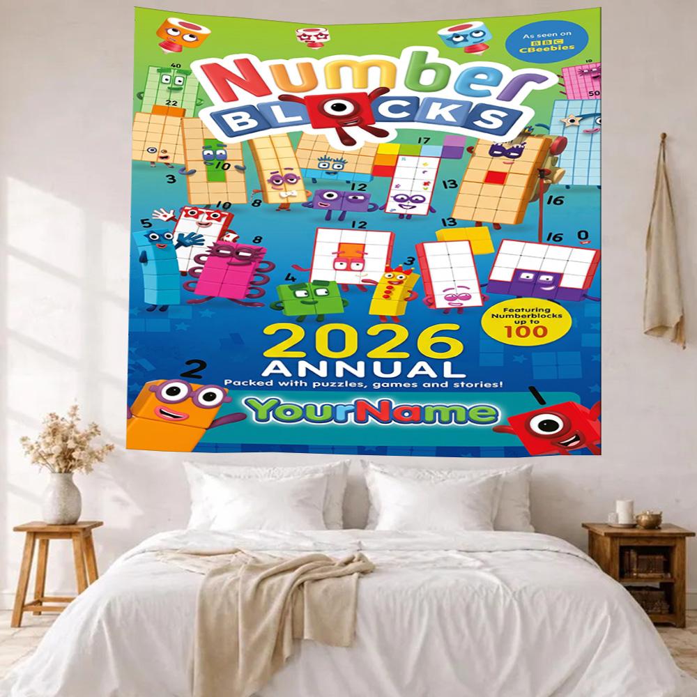 Numberblocks Benutzerdefinierter Name Wanddekoration Wandteppich Kunst Für Haustiergedenken Geburtstag Hochzeitsparty Kulisse Familiengeschenk
