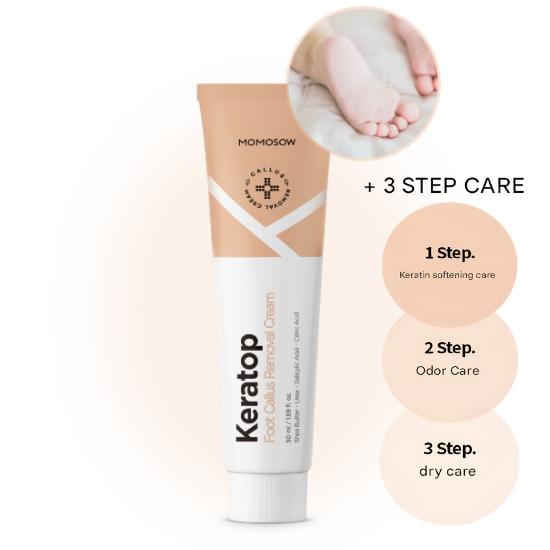 MOMOSOW KeraTop Foot Callus & Heel Repair Cream Urea + AHA 50ml