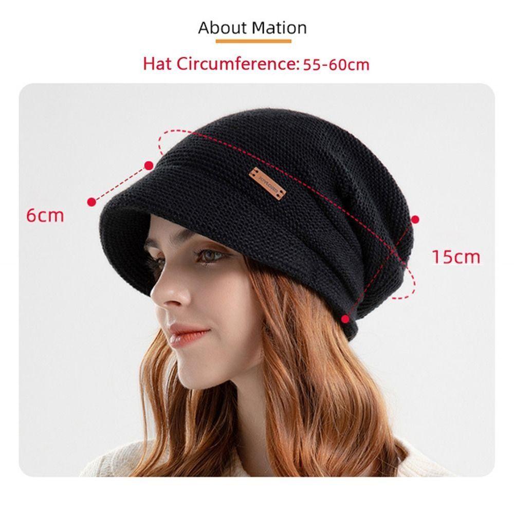 Soft Plush Beanies Short Brim Bonnet Fashion Knitted Hat Outdoor
