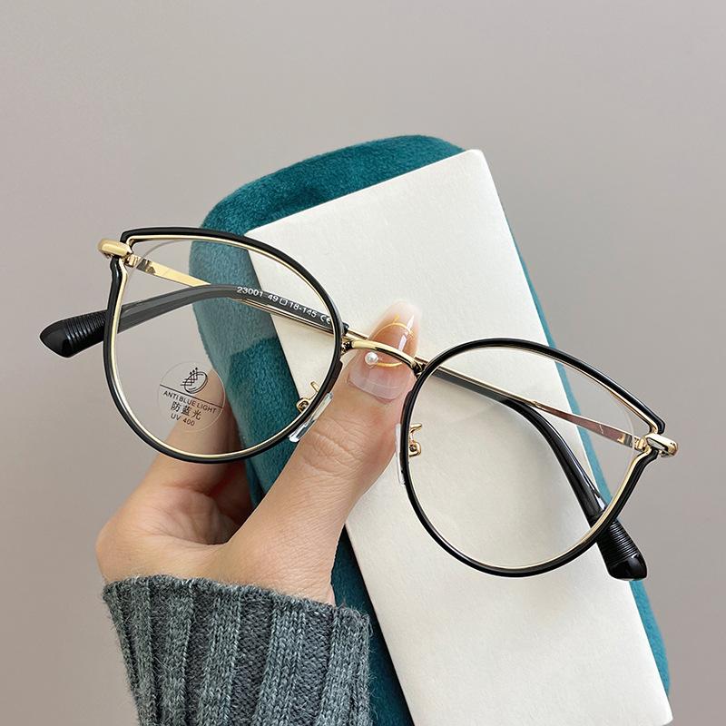 Cat Eye Shape Glasses Frame New Stylish Blue Light Blocking Eyeglass Frames For Men High Quality Decorative Glass