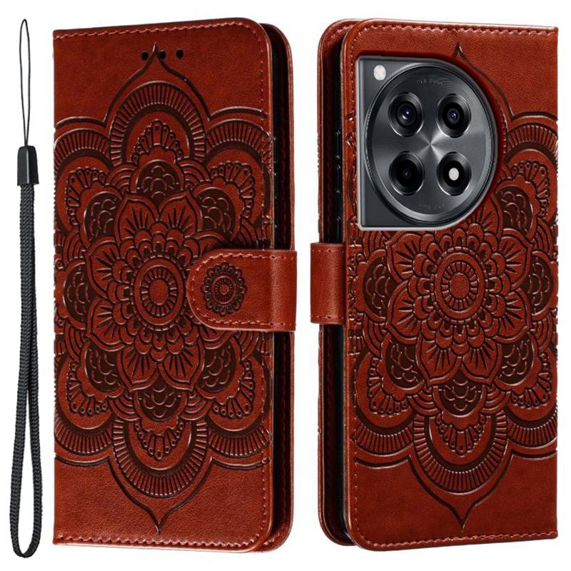 For OnePlus Ace 3 5G Case PU Leather Mandala Imprinted Design Wallet Phone Cover