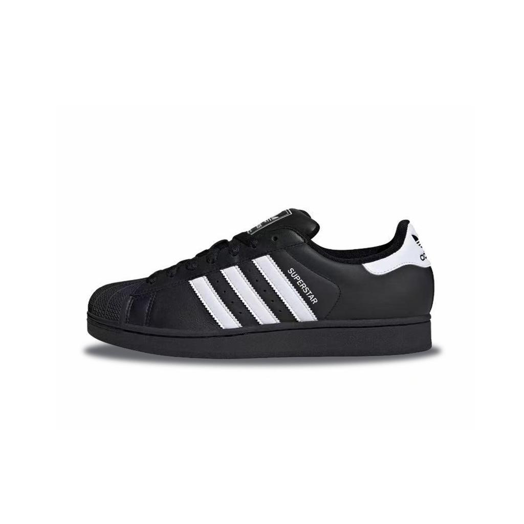 adidas Originals Superstar 2 Abrasion Resistant Low Top Skateboard Shoes Unisex Black Pink JI0079(Team840-)