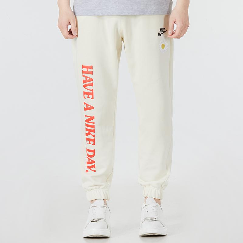 Nike Alphabet Print Daisy Graphic Joggers Men Bottoms Beige DM5015-113