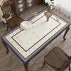 Luxury PU Leather Table Mat Coffee Waterproof Oil Resistant Heat Proof Easy Clean Rectangular American Style