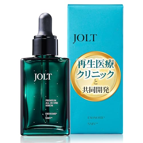 

JOLT Beauty Serum: Exosomes, NMN, Human Stem Cells, Vitamin C, Placenta - Premium All-in-One Serum for Dark Spots, Wrinkles, Skin Roughness, Moisturiz