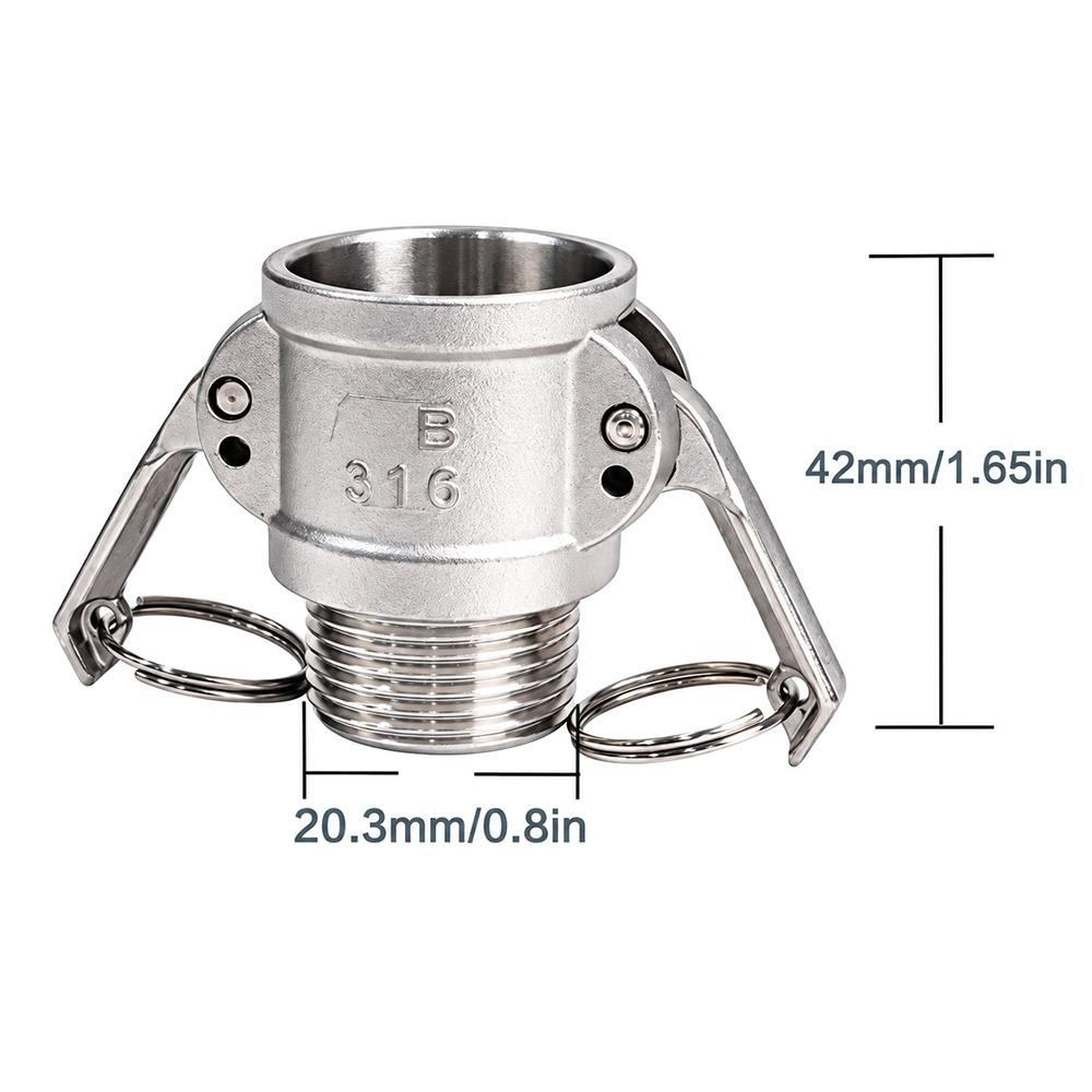 Stainless Steel Quick Connect Fitting Thread Adapter  for Water Oil Pump Pipe Systems