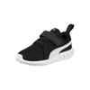 Puma Carson 2 V Velcro Durable Low Top Kids Casual Shoes Kids Sneakers Black White 190565-02