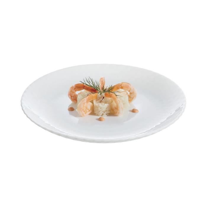 Assiette À Dessert Luminarc Pampille Blanc Verre (19 Cm) (24 Unités)