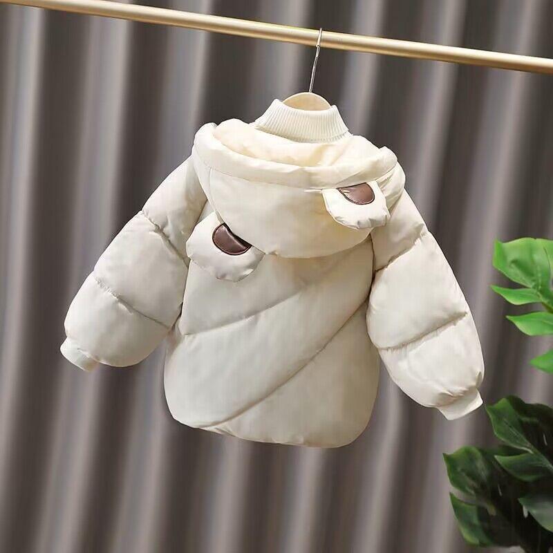 Autumn Winter Boys Velvet Jacket Thickened Autumn Winter Girls Baby Padded Padded