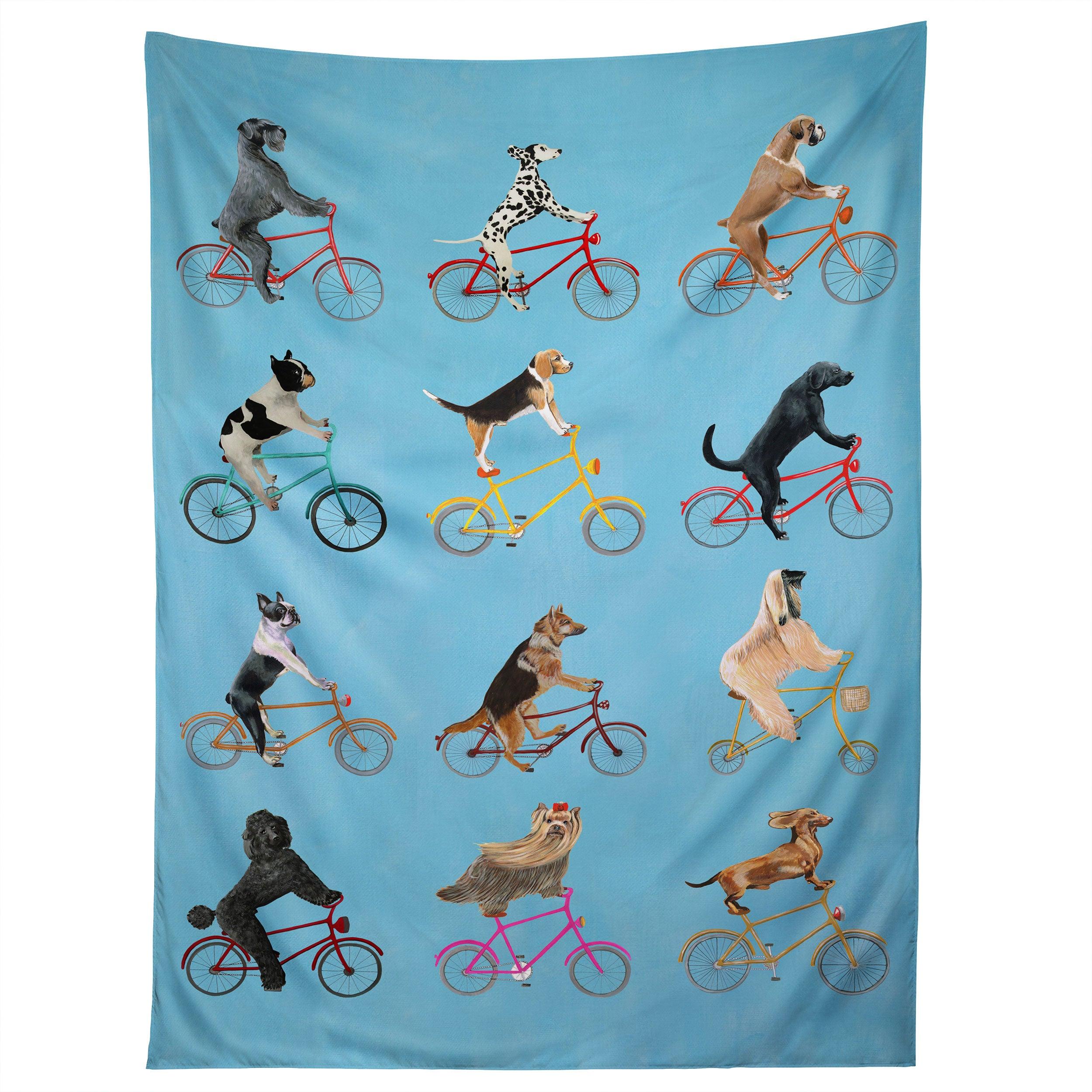 CYCLING DOGS tapestry 75x100
