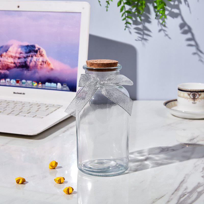 Creative Glass Bottle with Sand, Shells, Lucky Stars, Paper Cranes, and Rainbow Pentagrams